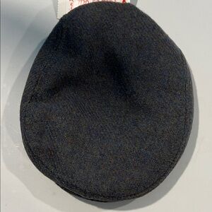 12-24 months Boy’s Classic Herringbone Newsboy Cap in Charcoal Gray